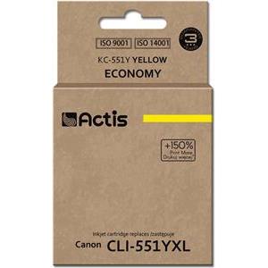 Actis KC-551Y ink (replacement for Canon CLI-551Y; Standard; 12 ml; yellow (with chip)