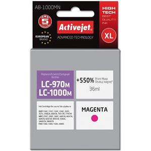 Activejet AB-1000MN Ink cartridge (replacement for Brother LC1000M/970M; Supreme; 35 ml; magenta). Prints 550% more.