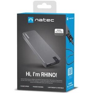 NATEC SSD ENCLOSURE RHINO M.2 NVME ALUMINIUM