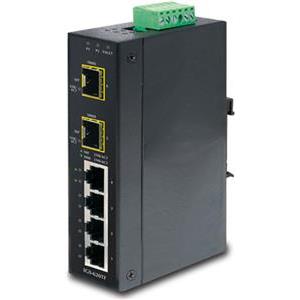 Planet Industrial 4-Port Gigabit 2-Port Gig SFP Ethernet Switch