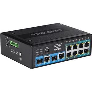 TRENDnet Switch 10-port Industrial Gbit PoE++ Din-Rail