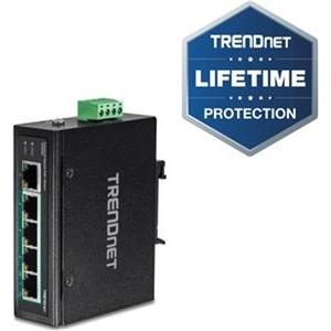 TRENDnet Industrie Switch 5 Port Fast Eth. PoE+ L2 DIN-Rai