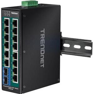 TRENDnet Industrie Switch 16Port Gbit PoE+ Metall DIN-Rail