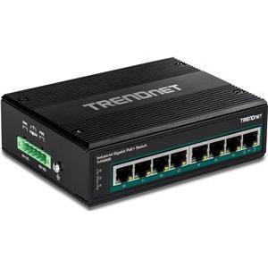 TRENDnet 8-Port Indus. Gigabit PoE+ DIN-Rail Switch (24-56V)