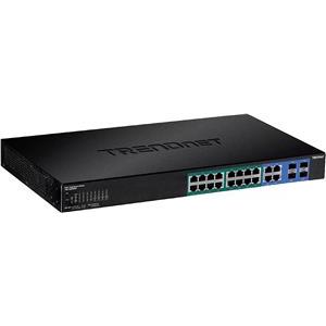 TRENDnet 20-port Gigabit Web Smart POE+ Switch w/ 2 SFP