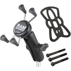 RAM Mounts X-Grip Phone Mount with Motorcycle Handlebar Clamp Base