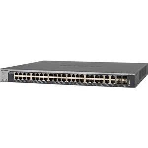 ProSAFE XS748T - 44 x 10GBASE-T copper ports, 4x SFP+ 1000/10GBASE-X fiber ports, 262.8W max., 47.8 dB, 2.61 kg