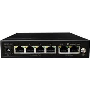 LevelOne Switch 6x FE FEP-0631 60W 4xPoE+