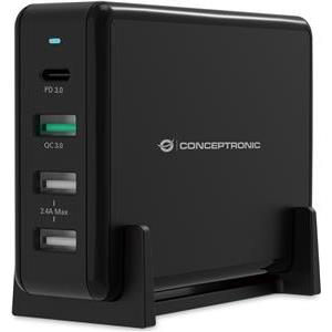 CONCEPTRONIC punjač 4Port 65W, 1xUSB-C/3xUSB-A Desk PD sw