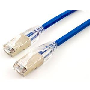 S/FTP 26 AWG, CAT7 Raw Cable, CAT6a Modular plugs, 3 m, Blue