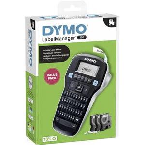 DYMO LabelManager 160 Starter Set with 3 D1 tapes 12mm Qwerty