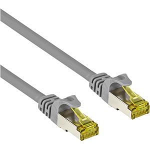 S/FTP 26 AWG, CAT7 Raw Cable, CAT6a Modular plugs, 15 m, Gray