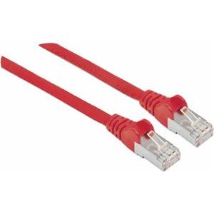 S/FTP 26 AWG, CAT7 Raw Cable, CAT6a Modular plugs, 1.5 m, Red