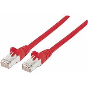 S/FTP 26 AWG, CAT7 Raw Cable, CAT6a Modular plugs, 0.5 m, Red