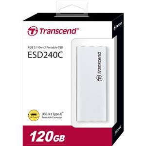 ESD240C, 120 GB, 3D NAND, 520/460 MB/s, USB 3.1 C, 81.4x33.6x7.5 mm, silver