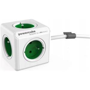 PowerCube Extended 5 gniazd 1.5m zelena