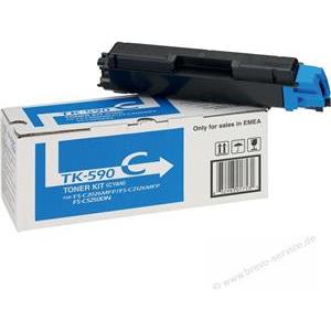 TON Kyocera Toner TK-590C Cyan bis zu 5.000 Seiten gem. ISO/IEC 19798