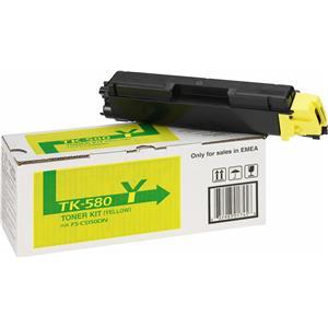 TON Kyocera Toner TK-580Y Gelb bis zu 2.800 Seiten gem. ISO/IEC 19798