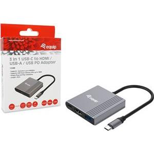 Equip Dock USB-C->HDMI,USB3.0,100WPD 4K60Hz 0.15m gr