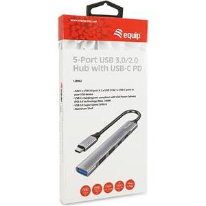 Equip Dock USB-C->1xUSB-C,1xUSB3.0,2xUSB2.0,100WPD 0.15m si