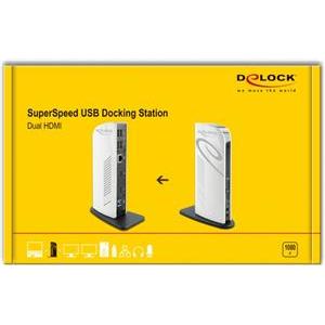 DELOCK USB Dockingstation Dual HDMI Full-HD/USB3.2/LAN/Audio