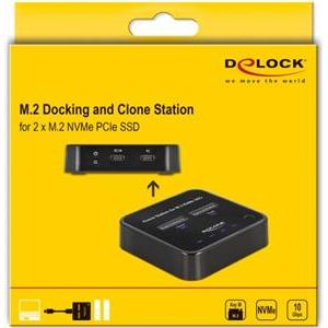 DELOCK M.2 Dockingstation 2x M.2 NVMe PCIe SSD Klon Funktion