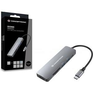 CONCEPTRONIC Dock USB-C->HDMI,USB3.0/2.0,SD/TF,60WPD 0.12mgr