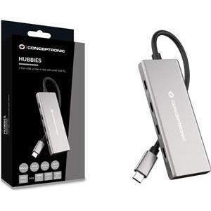 CONCEPTRONIC Dock USB-C->4xUSB-C,3xUSB-A,100WPD o.N.0.25m gr