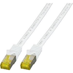 RJ45 Patch cable S/FTP, Cat.6A, LSZH, Cat.7 Raw cable, 0,5m, white