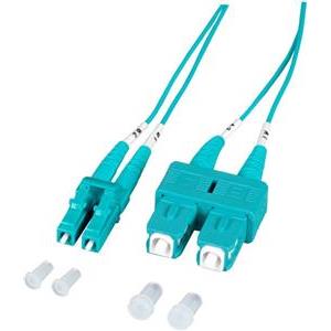 EFB Duplex Jumper LC-SC 50/125, OM3, LSZH, aqua, 2.0mm, 2m