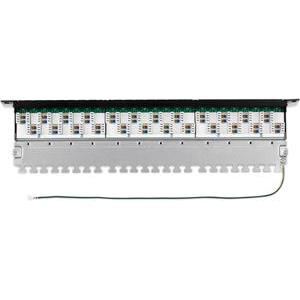 24-Port Cat6A Shielded Half-U Patch Panel