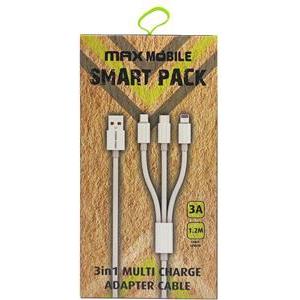 SMART PACK KABEL 3u1 TypeC/Micro USB/Lightning-USB