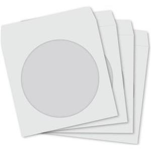 MediaRange Paper sleeves for 1 disc, with flap and window, assorted colors, Pack 100