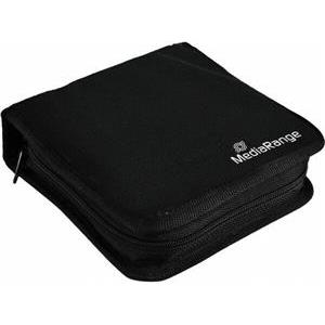 MediaRange Media storage wallet for 24 discs, nylon, black