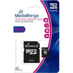 Micro SDHC Card 8GB Class 10 with SD adaptor