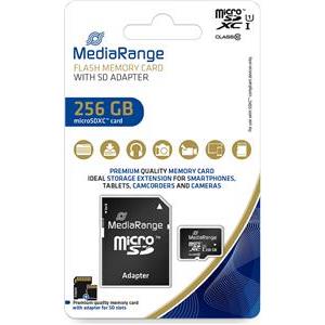 MediaRange SD MicroSD Card 256GB UHS-1 Cl.10 inkl. Adapter