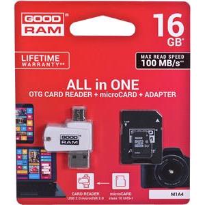 GOODRAM 16GB microSDHC class 10 UHS I + adapter + czytnik