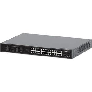 Intellinet 561891 Switch 24x RJ45 Gigabit POE+ 370W, 2x SFP Gigabit, manual VLAN