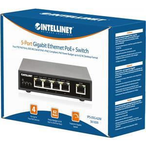 Intellinet 561839 Switch Gigabit 4x RJ45 PoE+, 1x RJ45 Uplink