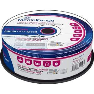 MediaRange CD-R 700MB 25pcs Spindel 52x Waterguard fullpri