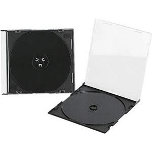 CD Slimcase for 1 disc, 5.2mm, black tray