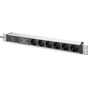 DIGITUS PDU 1HE 6x Schuko 16A Ausgänge 230V16A schwarz