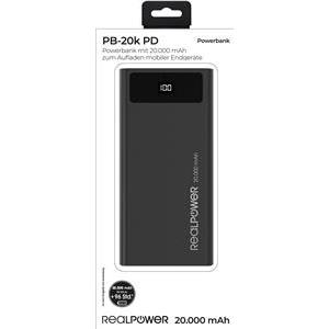 RealPower Powerbank PB-20k PD crni 20.000mAh