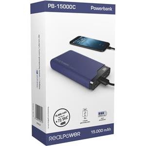 RealPower Powerbank PB-15000C tamnoplava 15.000mAh