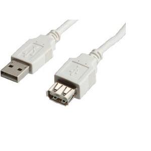 USB kabel 1,8m, Roline A-A (M/F), 1.8m, bež S3112