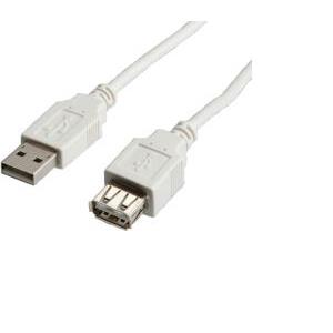 USB kabel 3m, AM - AF, Roline, bijeli