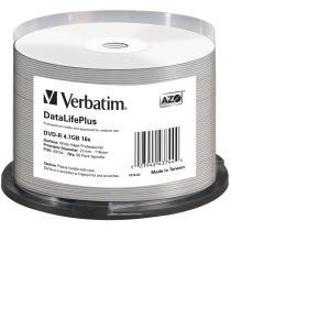 DVD-R Verbatim 4.7GB 16× Wide PRINTABLE (No ID) 50 pack spindle