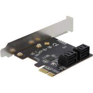 DELOCK 4 Port SATA PCI Express x1 Karte Low Profile Formfakt