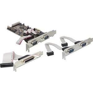 PCI Express card 4 x serial, 1x parallel