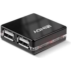 Lindy 4 Port USB 2.0 Mini Hub - hub - 4 ports